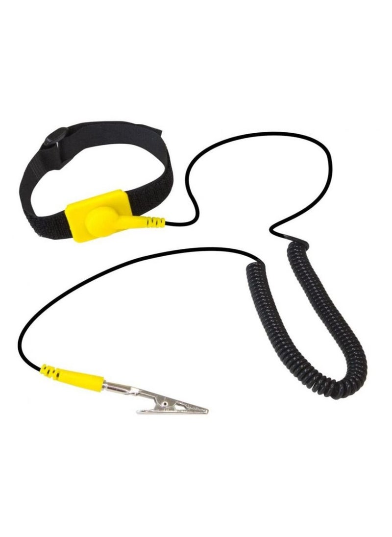 Alissa - Anti Static Wrist Strap 5 Pack Yellow Adjustable ESD Wrist Band Fits Your Wrist Comfortably Grounding Bracelet to Protect Your PC Computer or Electronics from Static Electricity - Image 1