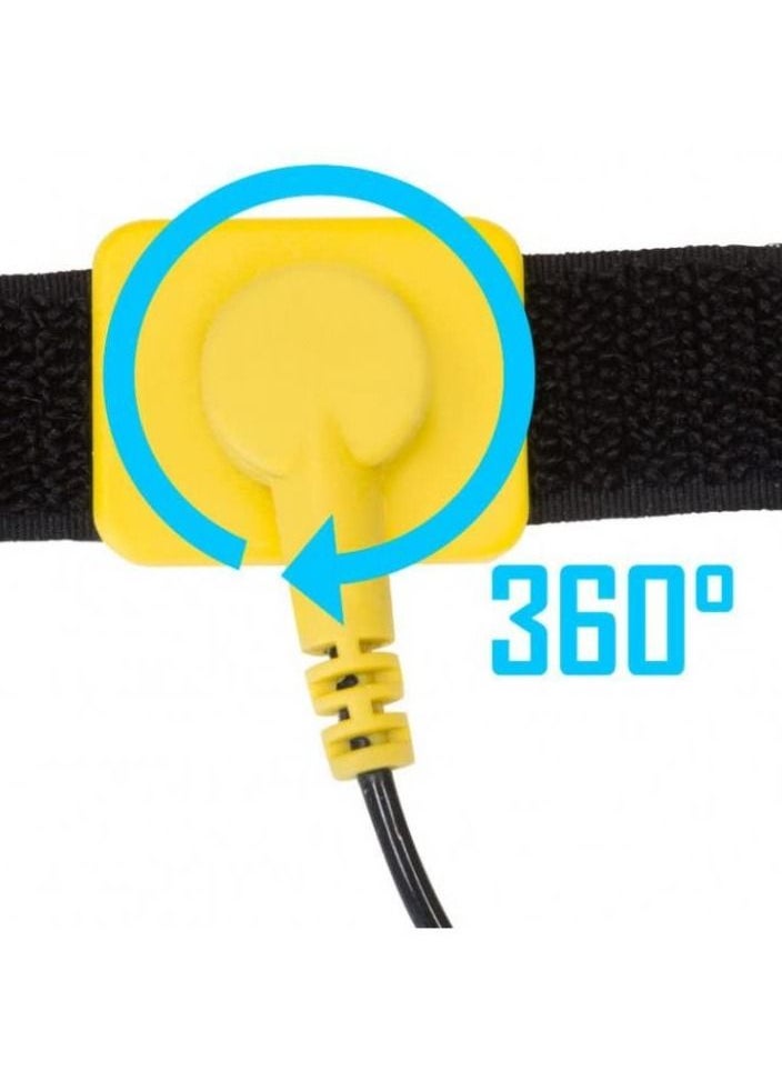 Alissa - Anti Static Wrist Strap 5 Pack Yellow Adjustable ESD Wrist Band Fits Your Wrist Comfortably Grounding Bracelet to Protect Your PC Computer or Electronics from Static Electricity - Image 1