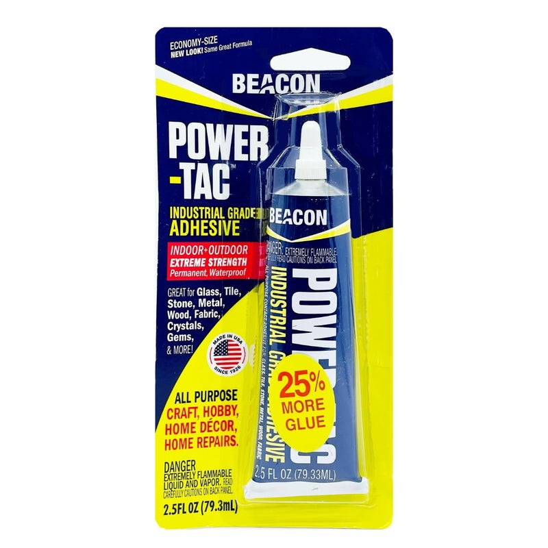 BEACON Power-Tac - The Ultimate All-Purpose Glue with Superior Strength, Low Odor, and Fast 10-Minute Dry Time, 2.5-Ounce - Image 1