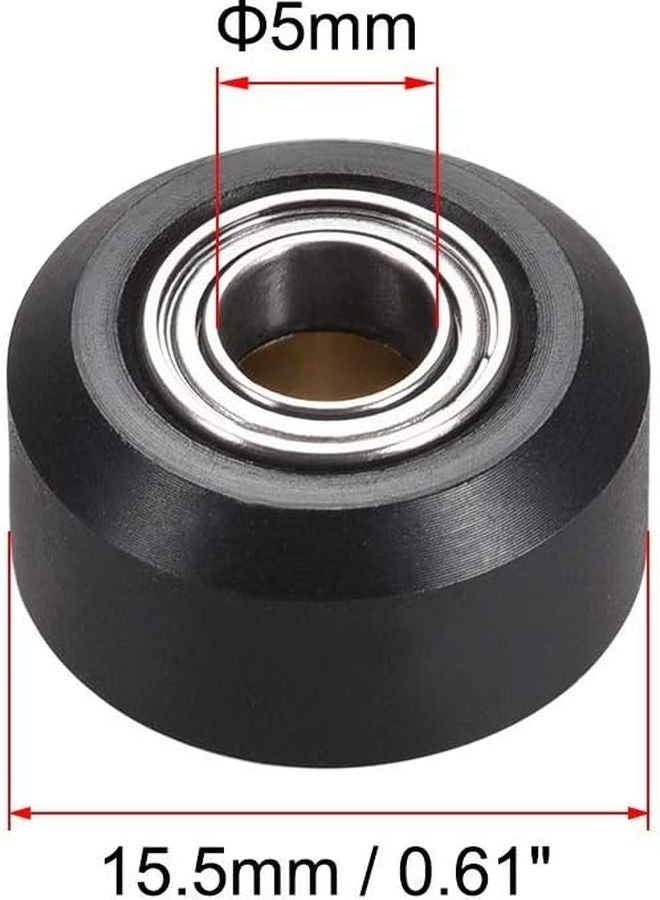 POM V Wheel with Bearing for 3D Printer RepRap Ender 3 CR Series OD 15 5mm 2pcs - Image 3