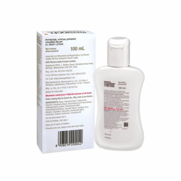 Physiogel Hypoallergenic  Bottle of 100 ml AI Body Lotion - Image 3