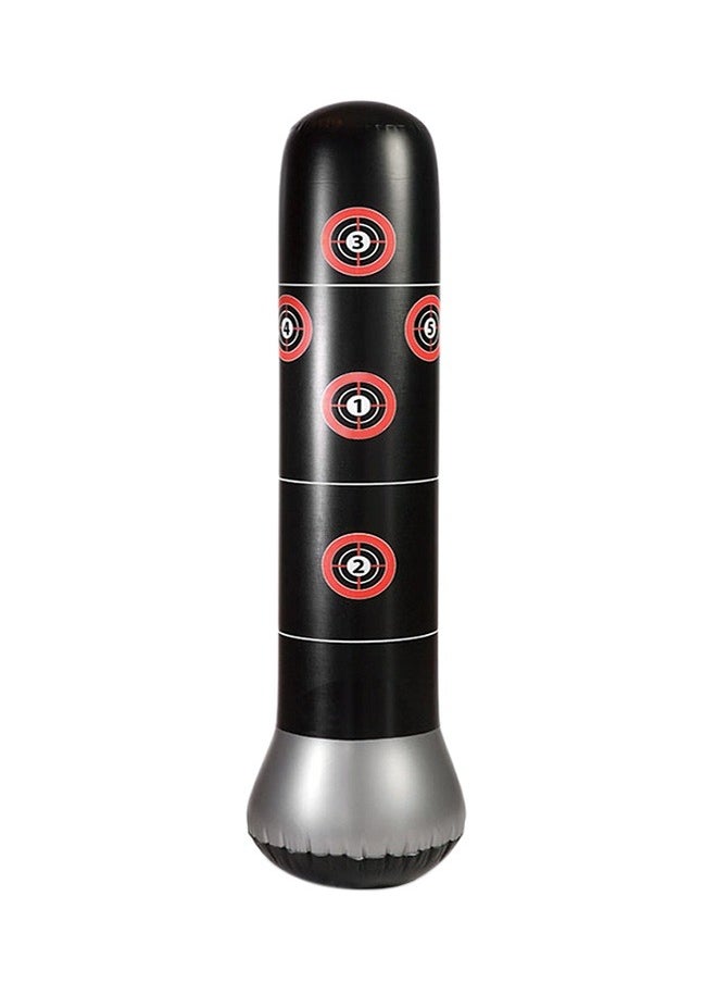 yongsheng Inflatable Kids Punching Bag, Heavy Duty Punching Bag for Adults Boxing Punching Bop Bag Freestanding Punch Bags Kick Training Bag for Fitness Exercise Home Office Gym, Black,Freestanding Punching Bag  - Image 1
