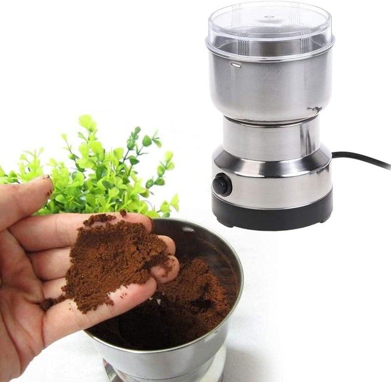 MBUYS MALL MBUYS MALL Mini Electric Stainless Steel Smash Machine Multi Function Small Food Grinder Portable Coffee Bean Seasonings Spices Mill Automatic Grinding Tool Appliance Home and Office  - Image 5