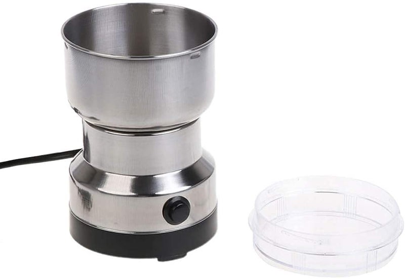 MBUYS MALL MBUYS MALL Mini Electric Stainless Steel Smash Machine Multi Function Small Food Grinder Portable Coffee Bean Seasonings Spices Mill Automatic Grinding Tool Appliance Home and Office  - Image 1