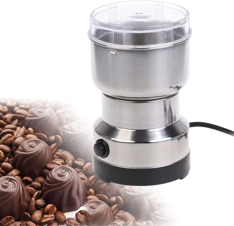 MBUYS MALL MBUYS MALL Mini Electric Stainless Steel Smash Machine Multi Function Small Food Grinder Portable Coffee Bean Seasonings Spices Mill Automatic Grinding Tool Appliance Home and Office  - Image 4