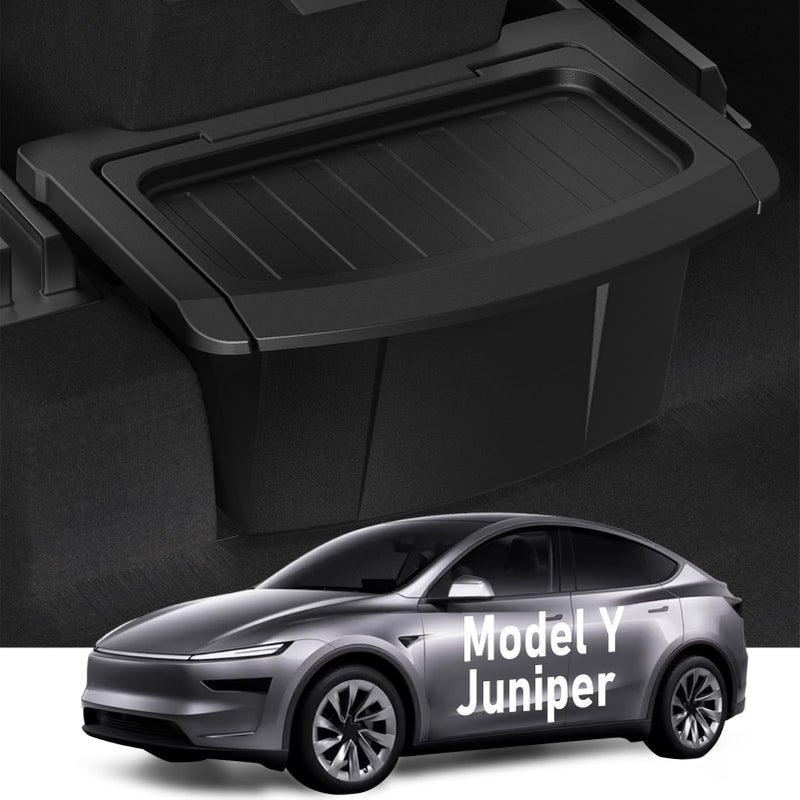 vnkesno 2026 Upgrade Rear Center Console Organizer for Tesla 2025-2026 Model Y Juniper Accessories, Partitioned Storage & Stable Installation, Seat Backseat Storage Trash Can Bin for Tesla Model Y Juniper - Image 1