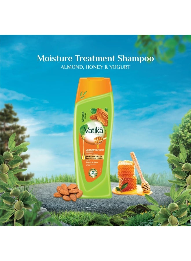Vatika Moisture Treatment Shampoo, Almond & Honey with Nourishing Vatika Oil Shampoo- 2X400ml - Image 2