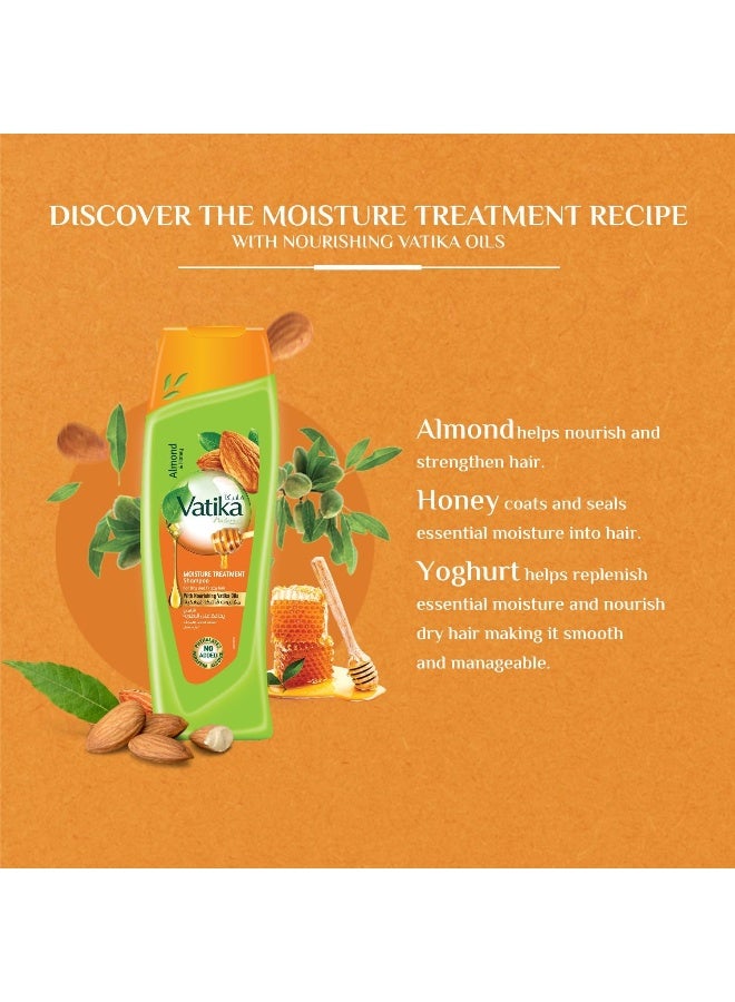 Vatika Moisture Treatment Shampoo, Almond & Honey with Nourishing Vatika Oil Shampoo- 2X400ml - Image 3