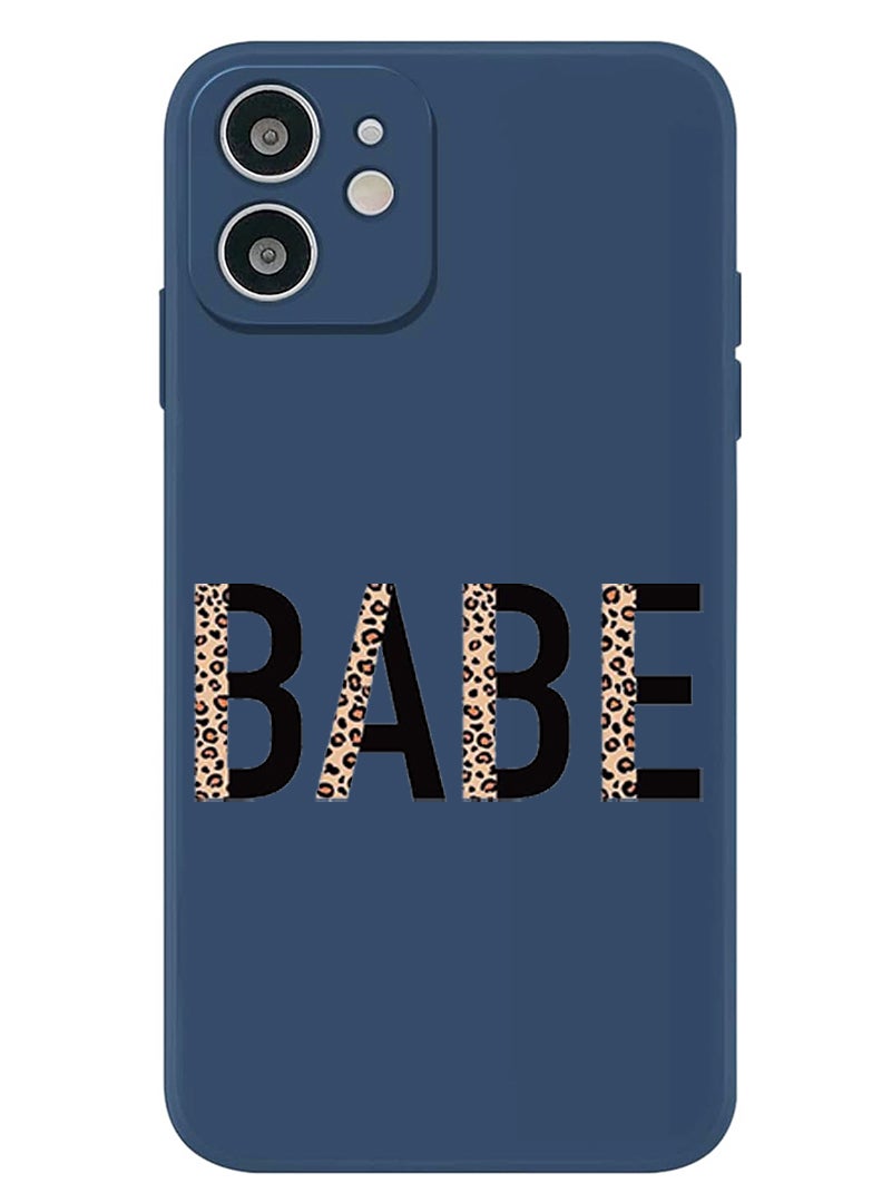 Theodor Protective Slim Fit Case Liquid Silicone Cover with Full Body Protection Anti-Scratch Shockproof Case For iPhone 12 Blue  - Babe copy - Image 1