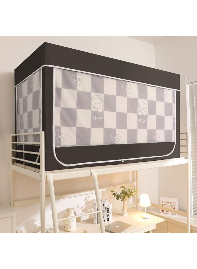Bluejw RKT4 Student Dormitory Bed Curtain Plus Mosquito Net Integrated Upper Bunk Lower Bunk Full Shading Anti-mosquito Universal Zipper With Bracket - Image 1