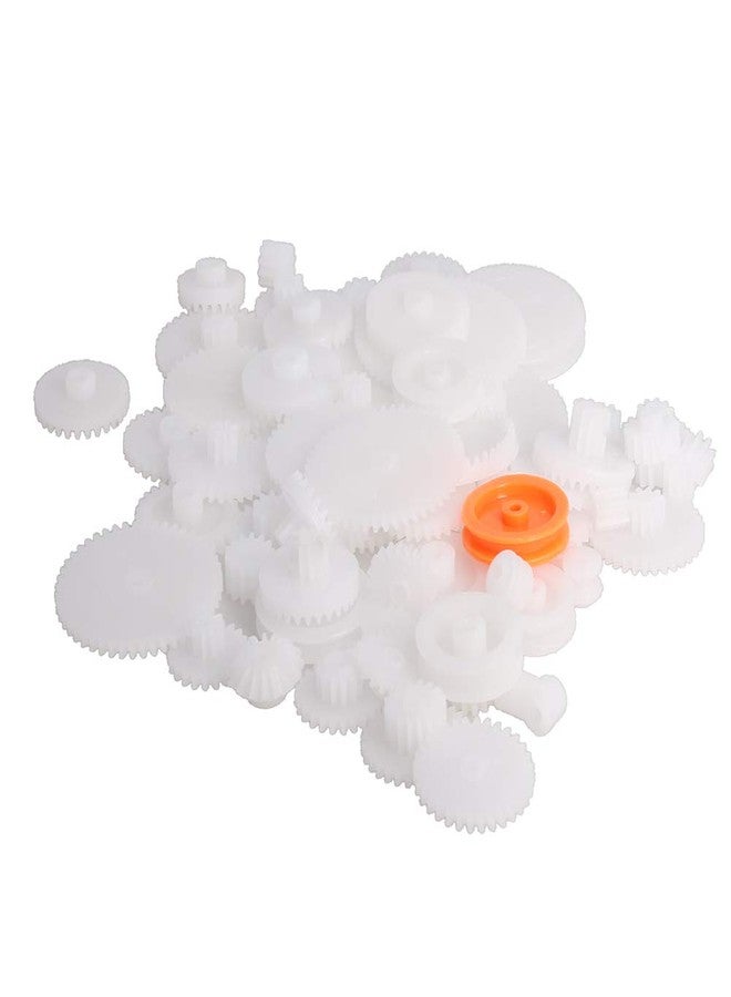 Fielect 64 Type Plastic Gears Kit Plastic Gears Plastic Crown Gear Single Double Reduction Gear Worm Gear for DC Motor DIY Model Toys 1Pcs - Image 2