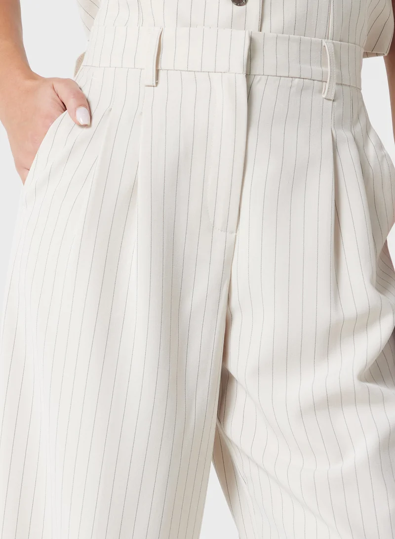 VERO MODA Vmtroian Wide Pinstripe Dad Pants