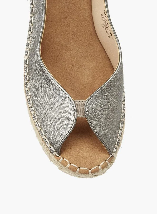 Peppermint PEWTER Women Wedge Heel Espadrille Sandals for Women | Best Price UAE
