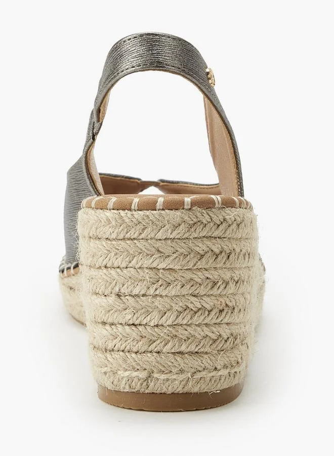 Peppermint PEWTER Women Wedge Heel Espadrille Sandals for Women | Best Price UAE