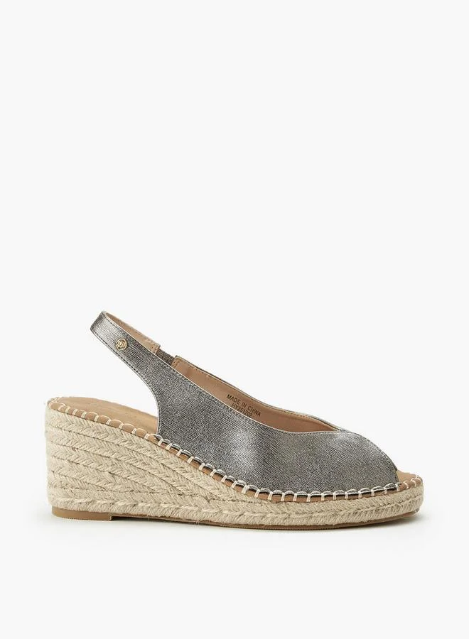 Peppermint PEWTER Women Wedge Heel Espadrille Sandals for Women | Best Price UAE