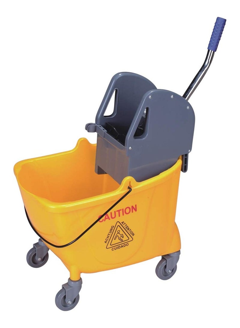 32L Cleaning Trolley Cleaning Bucket with Large Capacity Portable Driving Bucket with Roll Water Shield Handle Waste Water Outlet - Image 5