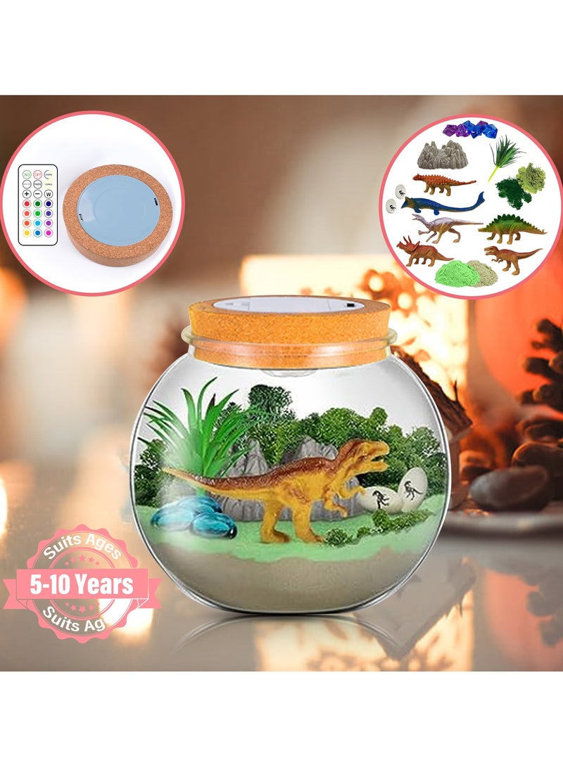 Dinosaur Gifts for Boys - Dinosaur Terrarium Kit for Kids - Birthday Gift for Boys Ages 4 5 6 7 8-12 Year Old - DIY Dinosaur Toys for Boys - Arts and Crafts Kit for Kids - Image 4
