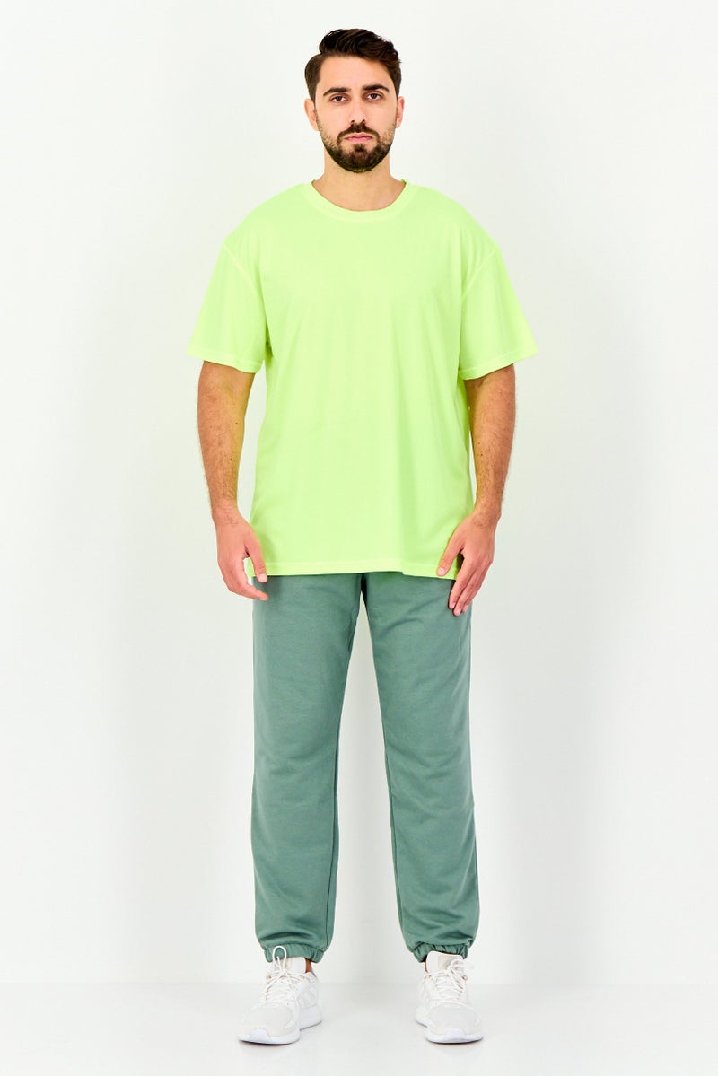 FILA تي شيرت تدريب قصير الأكمام للرجال، ليمون - Image 4