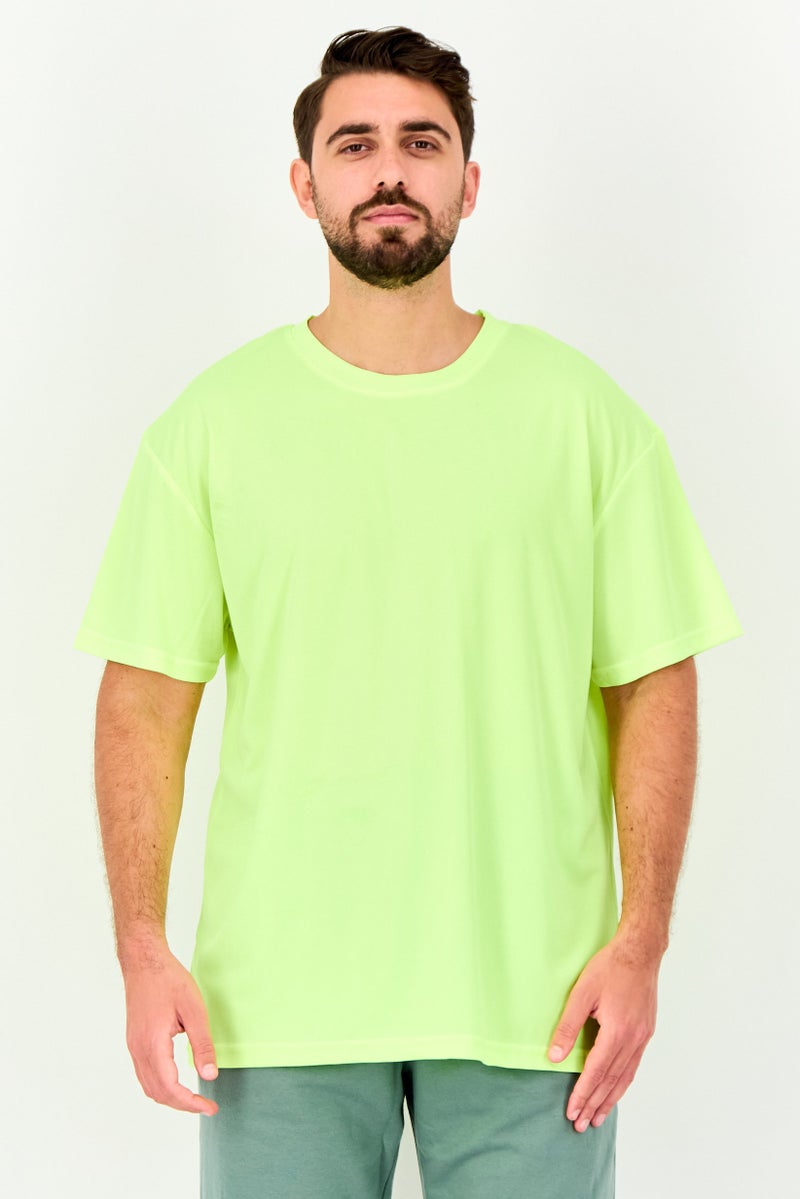 FILA تي شيرت تدريب قصير الأكمام للرجال، ليمون - Image 1