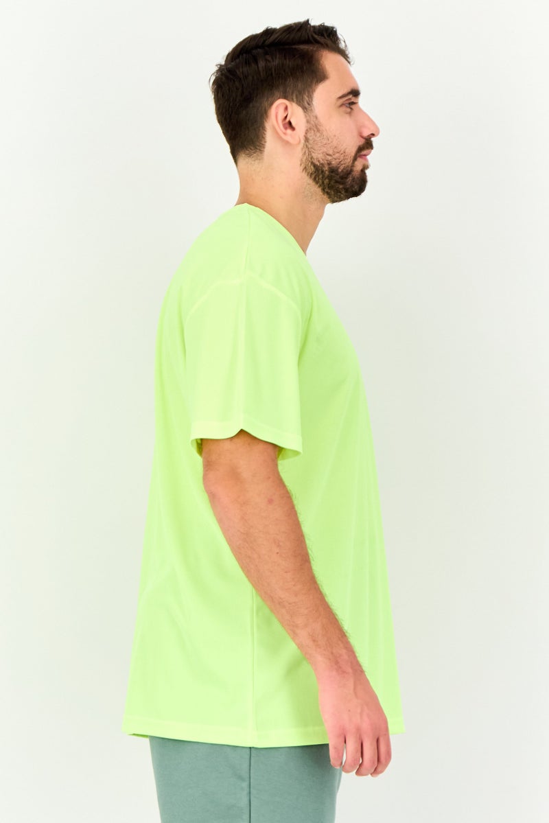 FILA تي شيرت تدريب قصير الأكمام للرجال، ليمون - Image 2