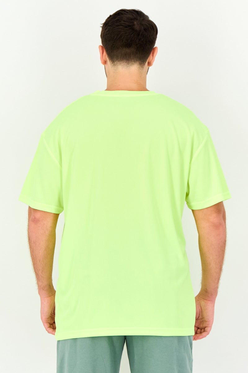 FILA تي شيرت تدريب قصير الأكمام للرجال، ليمون - Image 3