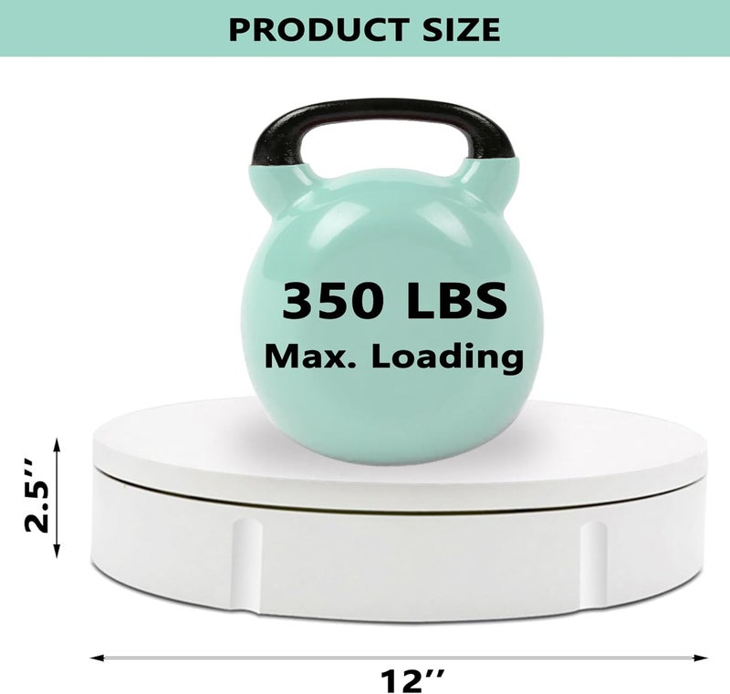 PROLEE Rotating Display Stand 350lbs Capacity, 360 Degree Rotating Turntable 12 Inch, Turntable for Photography, Automatic Remote Control Display Platform with 5 Colour Surface Covers and Carry Bag - Image 4