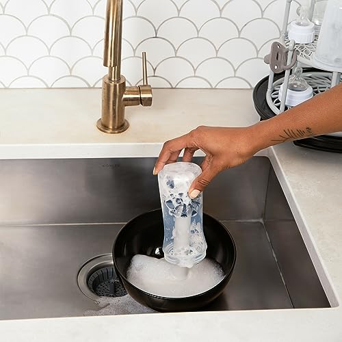 The First Years Suds Baby Bottle Washer Includes Builtin Bottle Brush for Dishwashing Black - Image 3