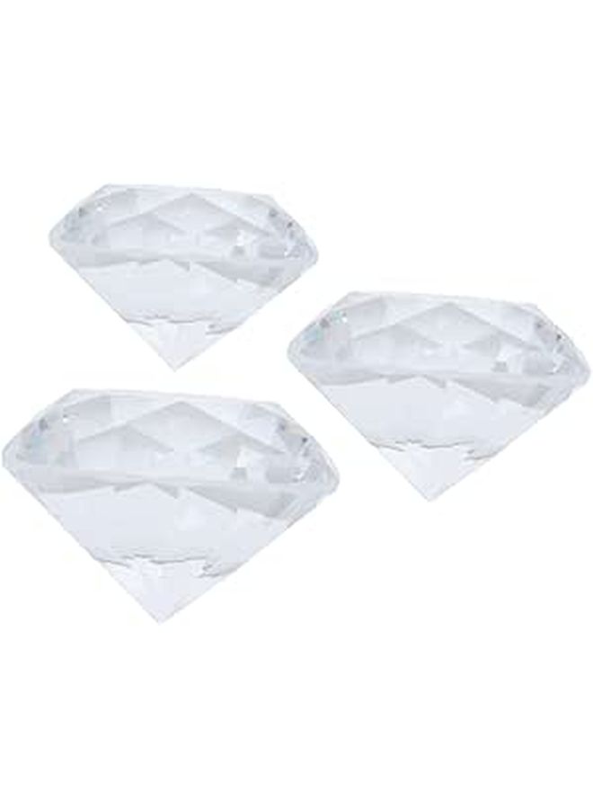 3 Pieces Artificial Diamond Crystal Photo Prop Delicate Desktop Decor - Image 1