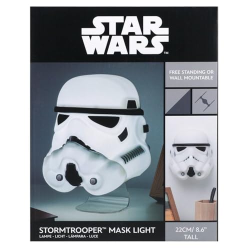 Paladone Star Wars Stormtrooper Mask Light Officially Licensed Disney Star Wars Merchandise Novelty Light USB Battery Powered Desk Lamp Wall Mountable Light Movie Gift - Image 1