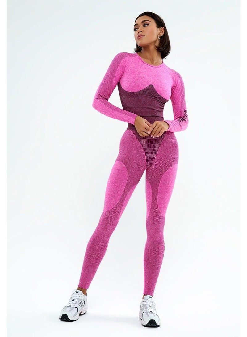 Bona Fide Majestic Rash Crop Top for Ladies – Pink - Image 4