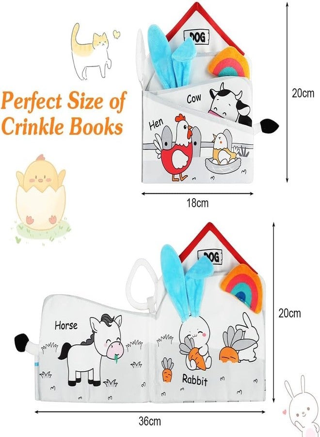 KolorFish Baby Books 0-18 Months, Sensory Soft Books for Babies Touch and Feel, Baby Crinkle Books, Activity Book Infants for Boy Girl Gifts (Hen) - Image 2