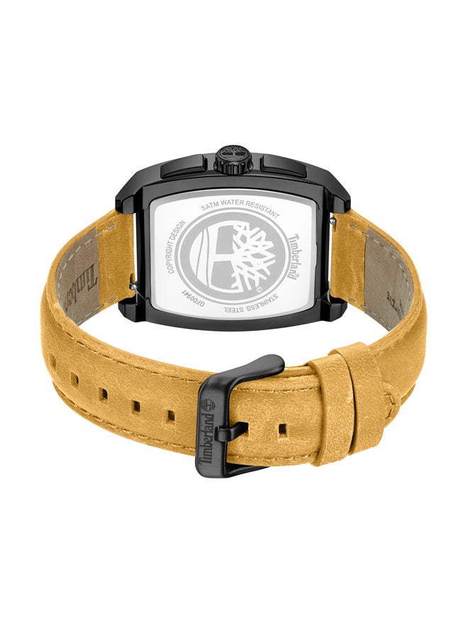 Timberland Men Morristown Black Dial Leather Strap Multifunction Watch for Men, 40mm - Image 3