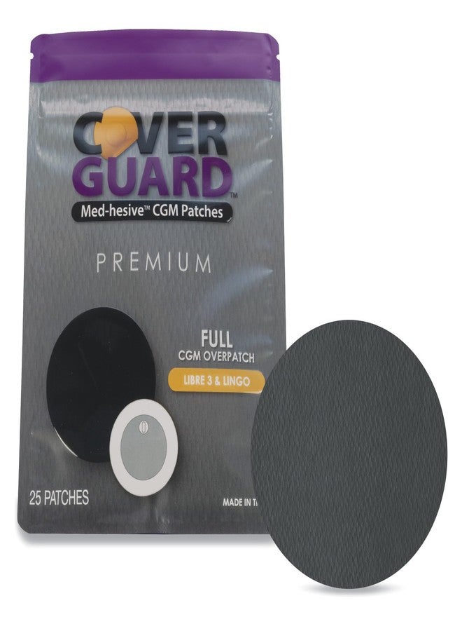 CoverGuard CGM Overpatch | Freestyle Libre 3 | Black Full Coverage Design| 25-Count | Waterproof Adhesive | Anti-Fray | Easy Application & Removal | Made in USA | Sensor Protection - Image 1