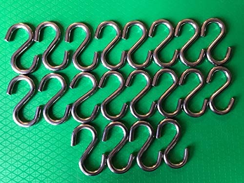 Tri Surge S Hook - Marine Grade 316 Stainless Steel 1.56" Long, 5/32" Thick Metal Hook for Hanging and Utility Use (20) S-Gancho - Image 3