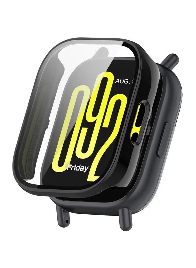 Generic Case Compatible with Redmi Watch 5 Lite Watch Glass Protective Film Hard Plastic Frame Redmi Watch 5 Lite Watch Case Black  - Image 1