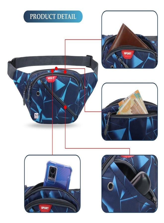 NFI essentials Waist Chest Bag for Men Women Belt Sling Pouch Crossbody Unisex Crossover Fanny Pack One Side Travel Hiking Zip Bag Multipurpose Adjustable Strap Shoulder Running Money Phone Bag - Image 3