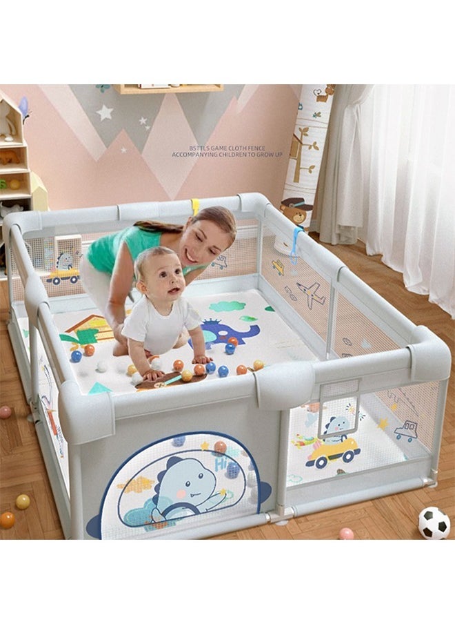 Vinnatsu Baby Playpen for Toddler and Babies, Extra Large Baby Playard, Indoor & Outdoor Kids Activity Center with Anti-Slip Base, Play Yard with Soft Breathable Mesh, Baby Fence Play Area (180 * 200cm)  - Image 1