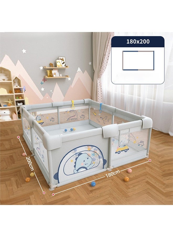 Vinnatsu Baby Playpen for Toddler and Babies, Extra Large Baby Playard, Indoor & Outdoor Kids Activity Center with Anti-Slip Base, Play Yard with Soft Breathable Mesh, Baby Fence Play Area (180 * 200cm)  - Image 2