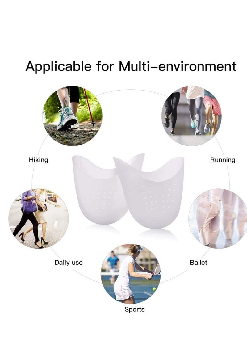 Y&D Silicone Gel Toe Caps Soft Protectors Covers Metatarsal Pads Ballet Pointe with Forefoot Cushion Dance High Heel Shoe 2 Pairs  - Image 5