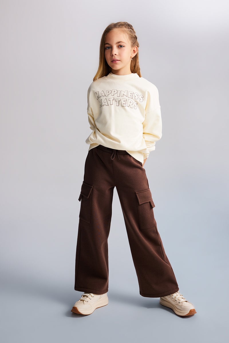 DeFacto Girl Wide Leg Cotton Sweatpants - Image 1