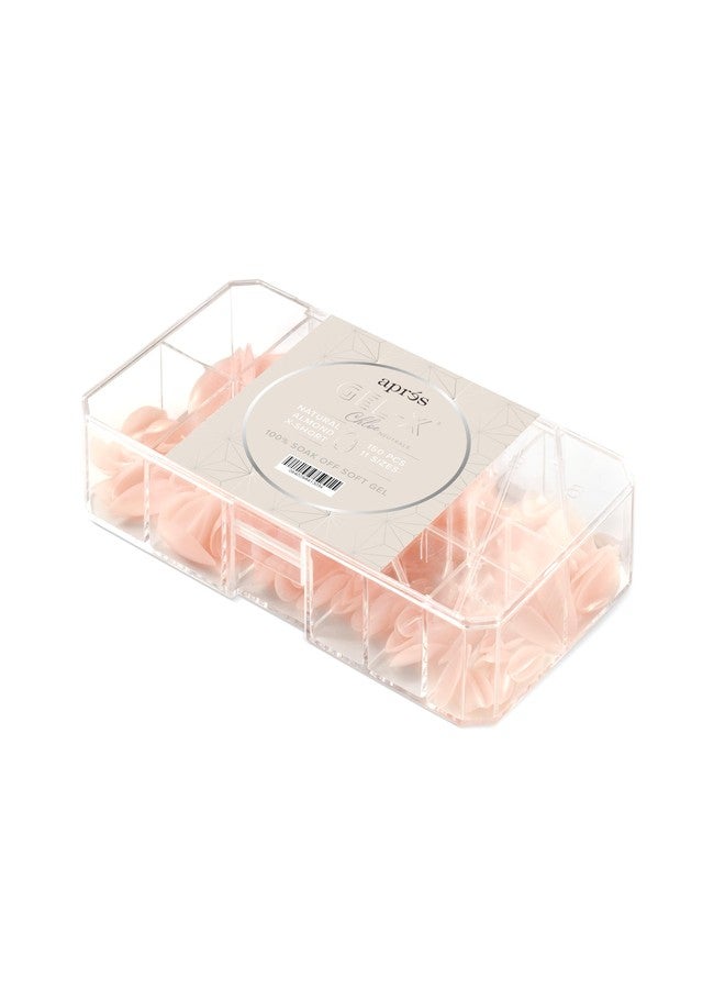 APRÉS Apres Neutrals Gel-X Chloe Box Of Nail Tips, 11 Sizes 00-9, Soft Gel Tip Box (150pcs) (Natural Almond Extra Short, 150) - Image 1