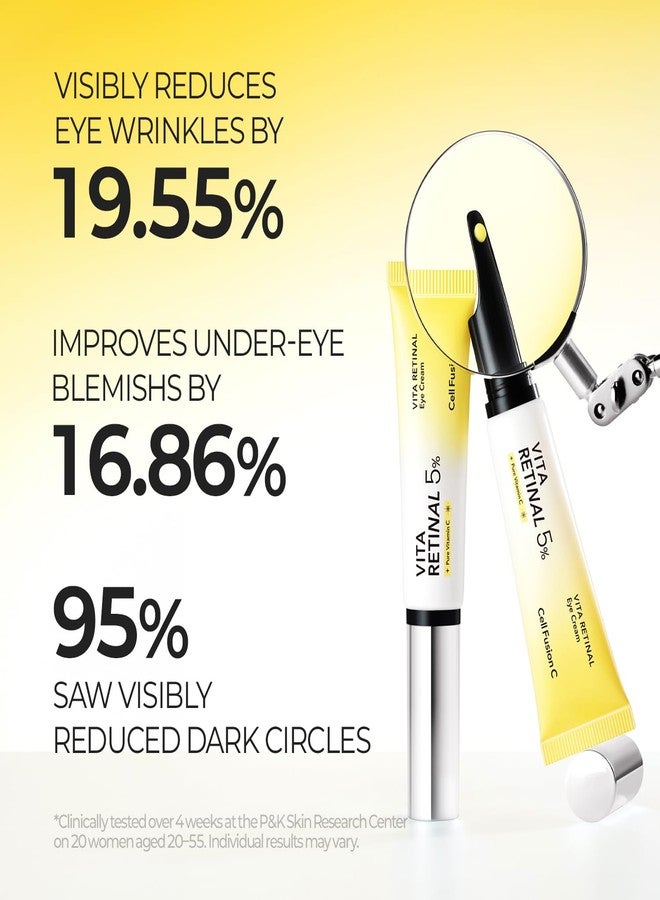 Cell Fusion C Toning C Vita Retinal Eye Cream | Anti-aging Retinal Eye Cream with Vitamin C & Niacinamide for Lines, Dark Circles & Puffiness | Korean Skincare, 0.67 fl. oz - Image 2