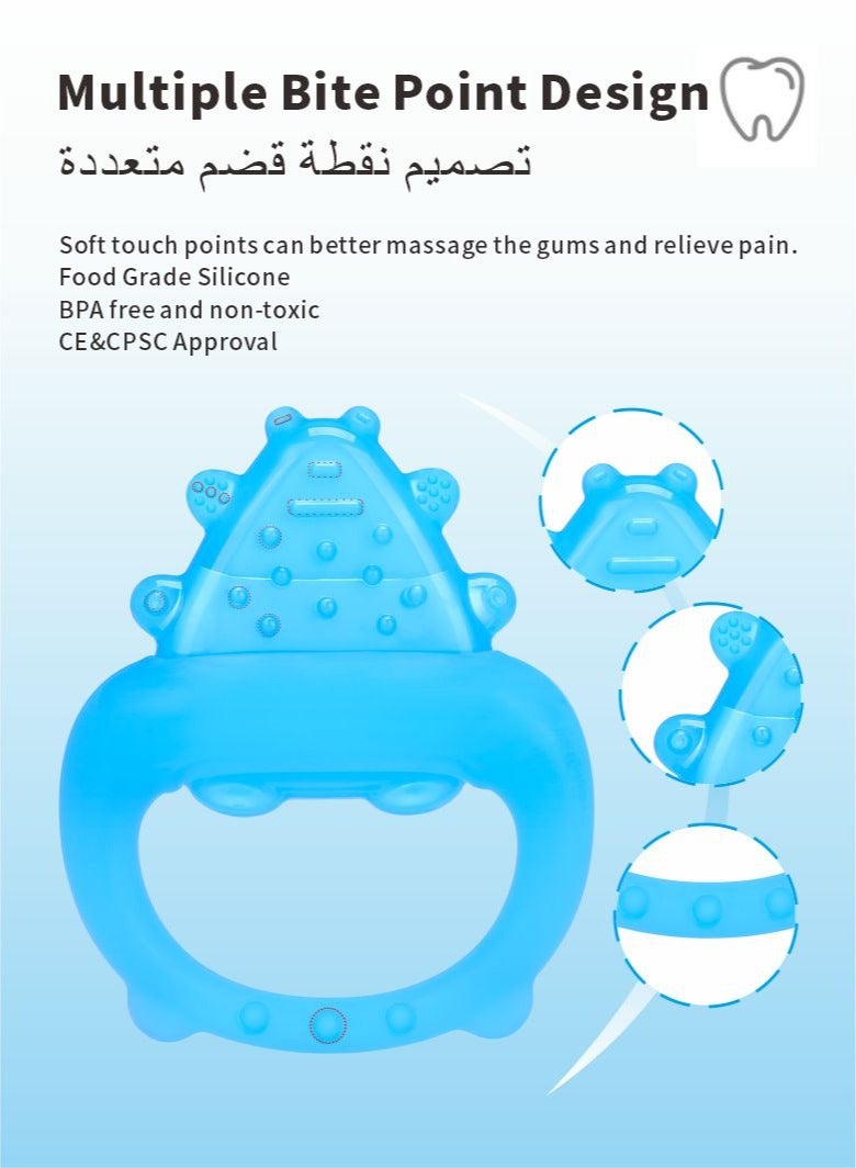 يدمال المياه فيلابل الطفل عضاضة اللعب 3 متر+ ، سيليكون البرد عضاضة للطفل التسنين الإغاثة ، الأزرق - Image 5