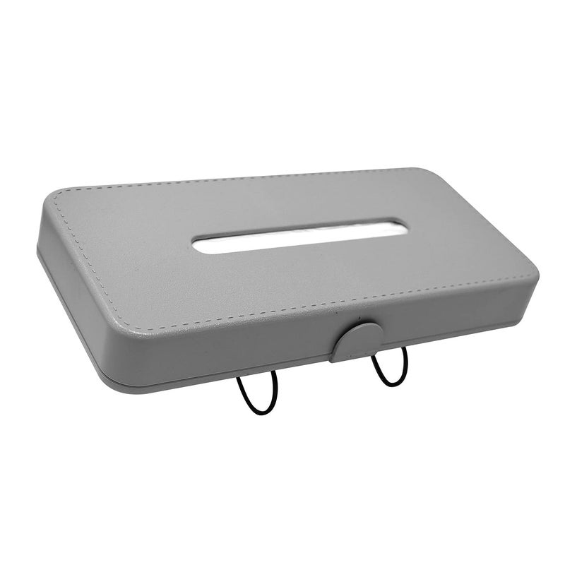 GFX Car Tissue Box Holder Universal Fit on Car Sun Shade Mountable Back Seat 1Pcs Grey - Image 3