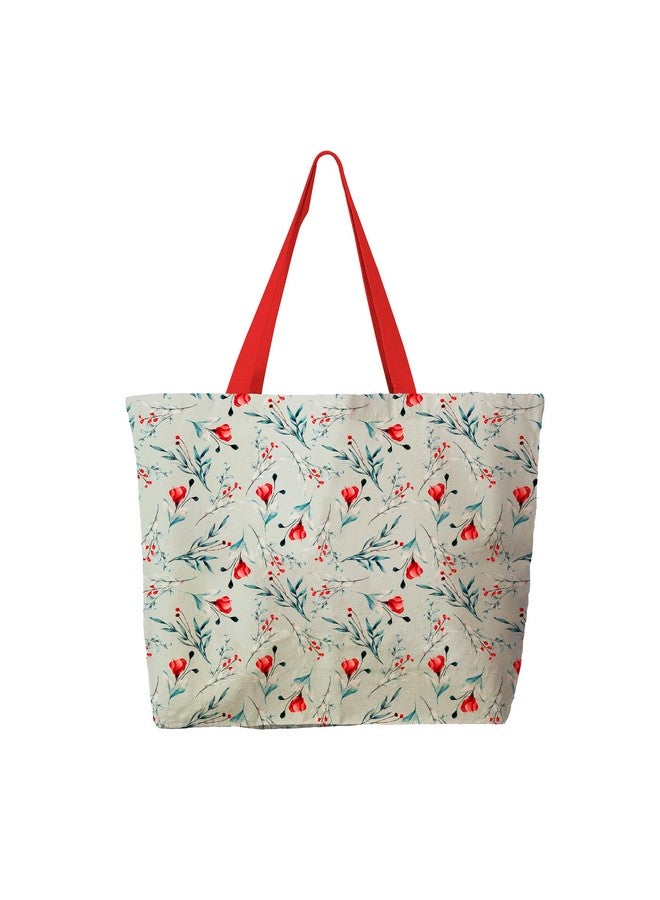 Myfav MY FAV Flower Printed Women's Tote zipper bags, Multipurpose Fashion bag for office, college, and travel Compact and Lightweight Handbag, Never Fade Digital Print 10L Large Capacity - Image 1