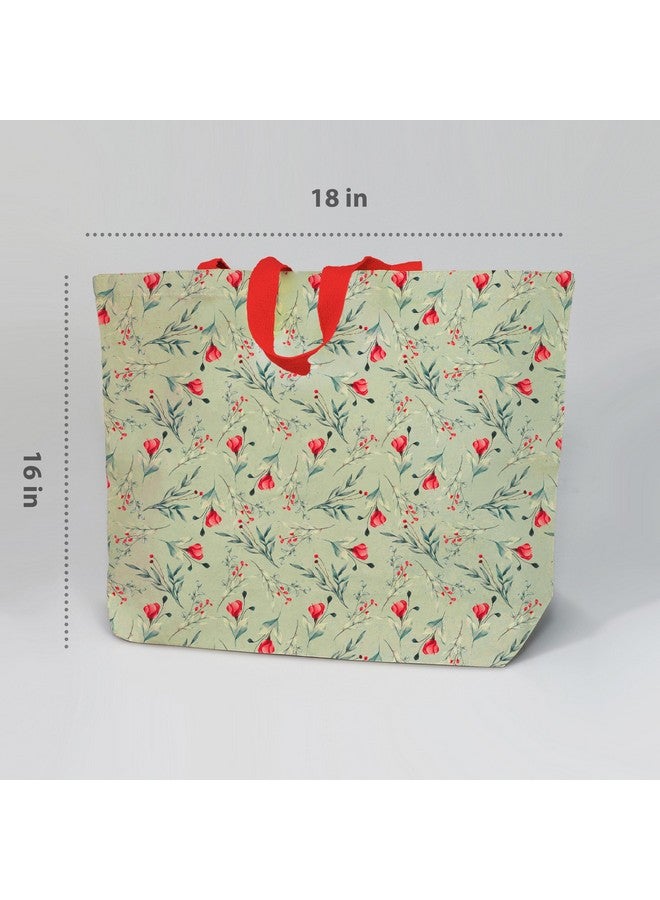 Myfav MY FAV Flower Printed Women's Tote zipper bags, Multipurpose Fashion bag for office, college, and travel Compact and Lightweight Handbag, Never Fade Digital Print 10L Large Capacity - Image 5