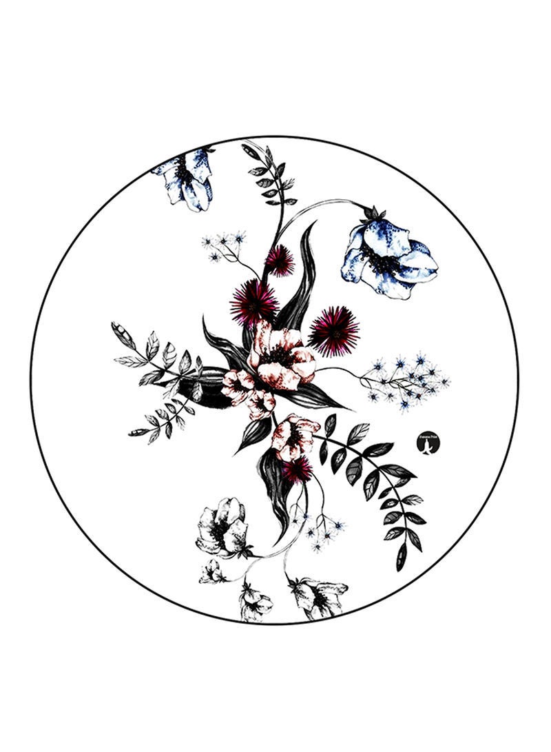 RKN Flowers Printed Fridge Magnet  Round  Multicolour - Image 2
