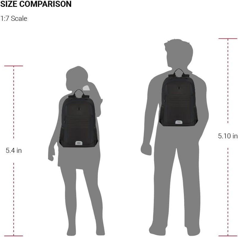 SwissGear Intro Laptop Backpack Black 175x12x6 - Image 5