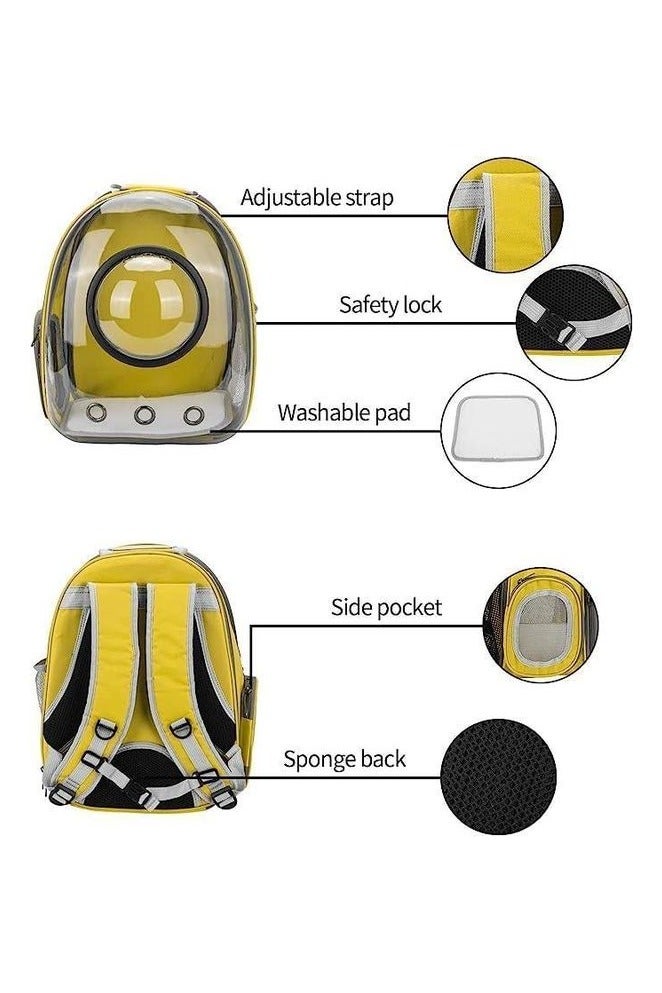 شنطة ظهر بتصميم فقاعات لحمل القطط على شكل كبسولة فضائية للكلاب الصغيرة والقطط الكبيرة، شنطة ظهر بتصميم فقاعات شفافة للمشي لمسافات طويلة والسفر والاستخدام الخارجي - Image 2