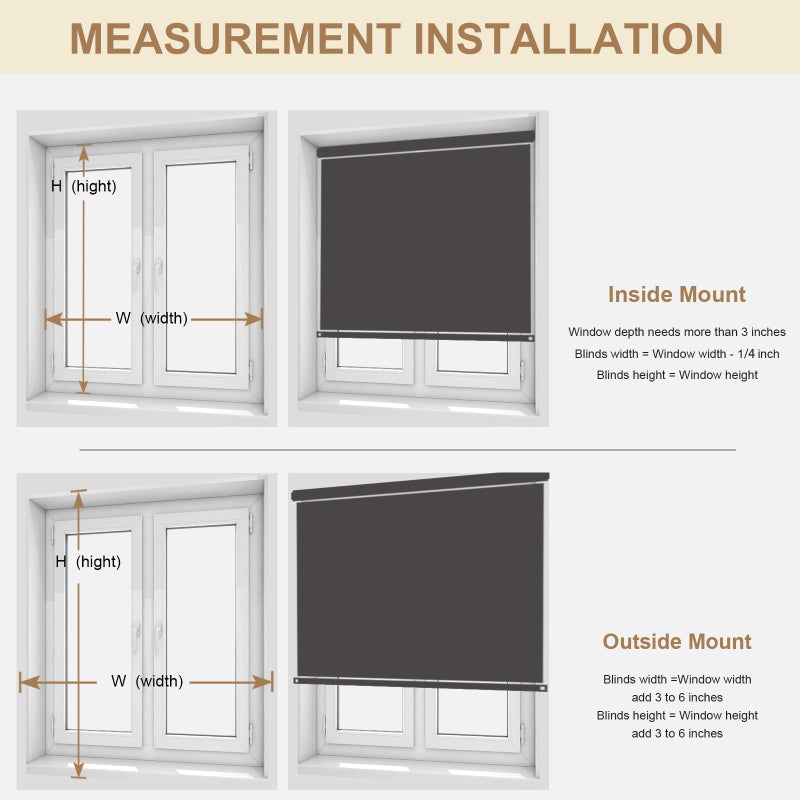MYshade Blackout Cordless Roller Shades, Room Darkening Free-Stop Roll Up Blinds for Windows, Pull Down Blocking Blind for Home and Office, Easy to Install, 23" W X 72" H, White - Image 4